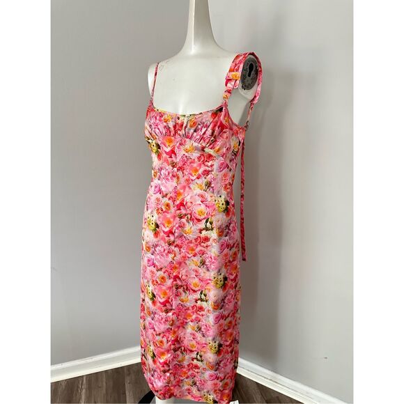 COMMISSION PINK BRALETTE PURSE DRESS IN PINK GARDEN - Picture 8 of 9